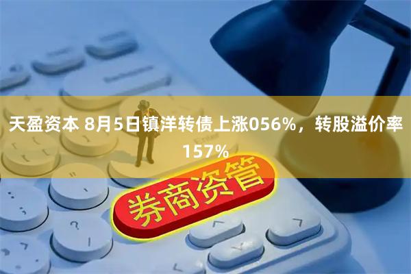 天盈资本 8月5日镇洋转债上涨056%，转股溢价率157%